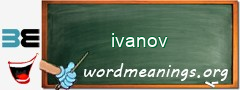 WordMeaning blackboard for ivanov